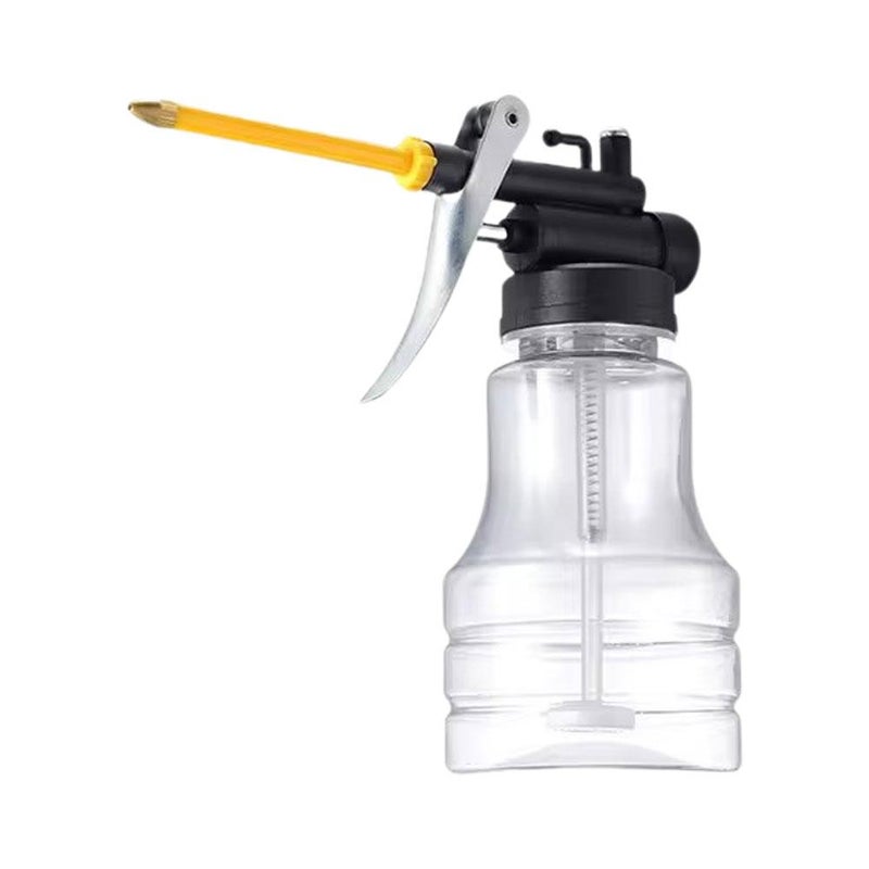 Wholesale high-pressure metal oil cans, transparent oil cans with soft nozzles that are not prone to leakage, smooth pressing, and long-nozzle oil guns.